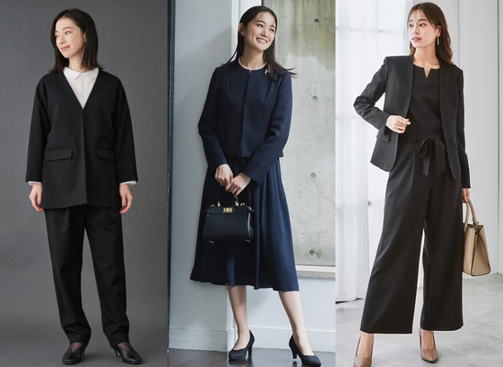 喪服が無い場合の略礼装の見本